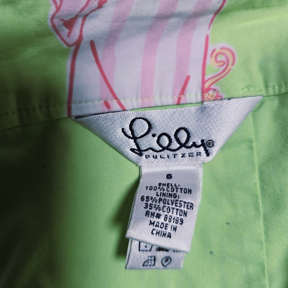 Vintage Lilly Pulitzer Size 6 A Line Mini Monkey Play Print Skirt Pockets VTG - Picture 5 of 11